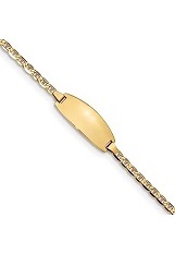 beautiful real yellow gold anchor id baby bracelet